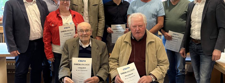 Ehenfelder CSU ehrt bei Ortshauptversammlung treue Mitglieder