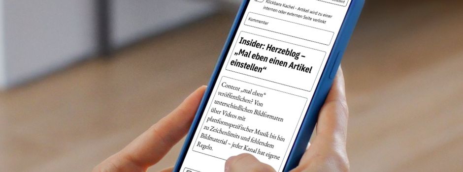 Insider: Herzeblog – „Mal eben einen Artikel einstellen“