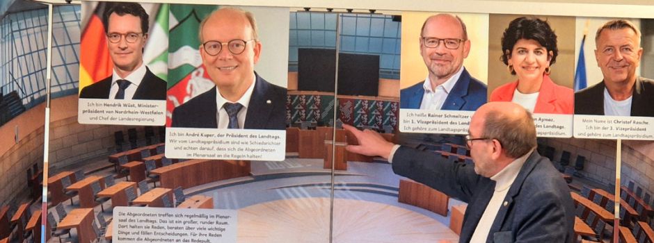 Landtag macht Schule“ – NRW-Landtagsvizepräsident Rainer Schmeltzer zu Gast in der Marienschule Heiden