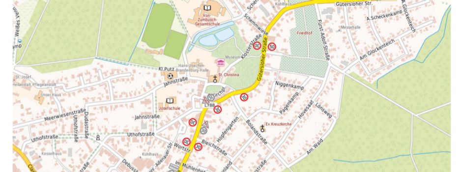 Tempo 30 auf Gildestraße und Gütersloher Straße wird ausgeweitet