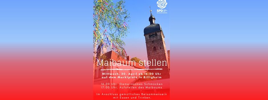 Einladung zum Aufstellen des Maibaums