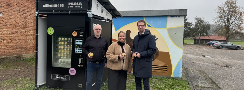Erstes Regionalbudget-Projekt 2024 in Eschelbronn umgesetzt:Verkaufsautomat für regionales Speiseeis in Betrieb genommen