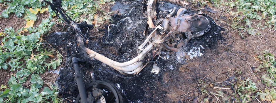 Gestohlenes Kleinkraftrad ausgebrannt gefunden
