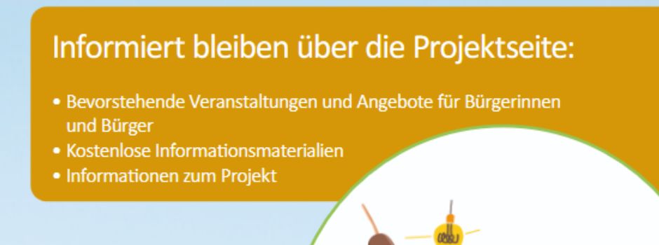 Projektseite des Sanierungsmanagement auf der Homepage der Gemeinde