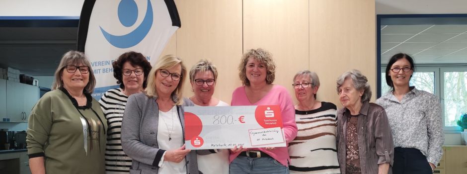 Damengymnastik des SV Melsbach spendet an Verein für behinderte Menschen Neuwied e.V.