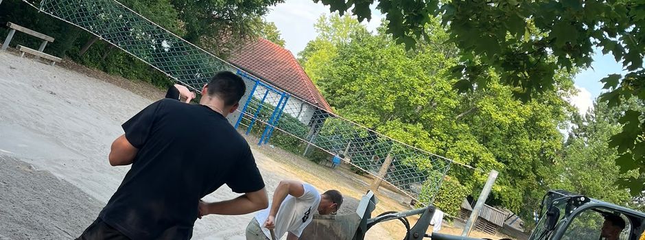 Flonheimer Volleyballplatz erstrahlt pünktlich zum Turnier