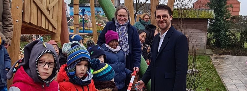 Eröffnung des Spielbereiches der Kita Lummerland durch Bürgermeister Marlo Kratzke