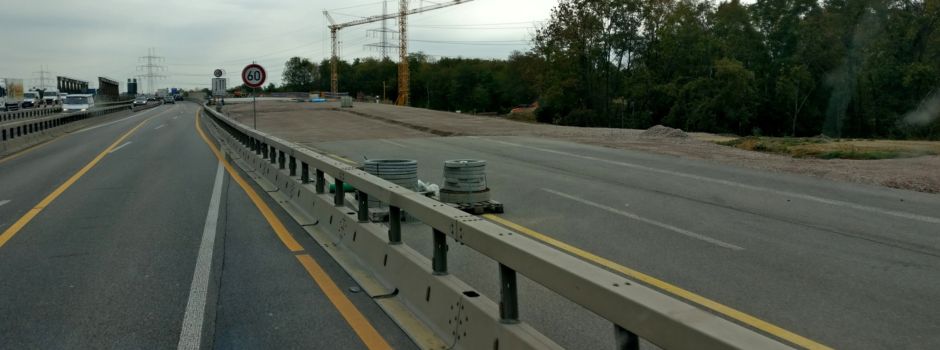 Fahrbahnarbeiten am Autobahnkreuz Mainz-Süd