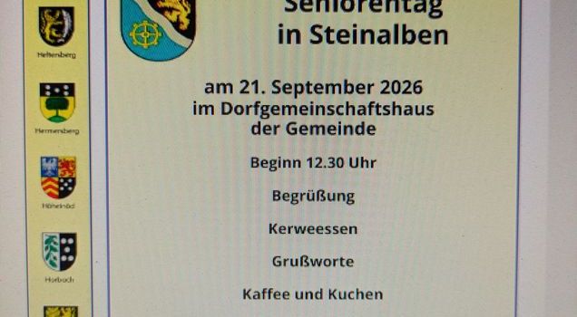 Seniorentag der Gemeinde, am 21. Sept.
