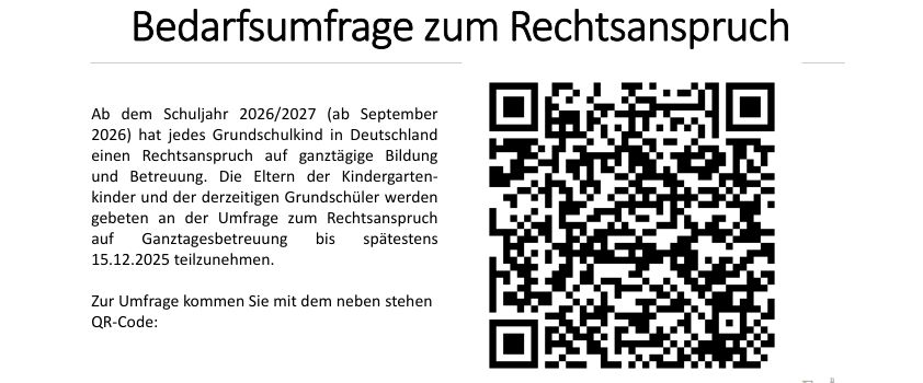 Umfrage zur Ganztagsbetreuung: Bitte sagen Sie uns Ihre Meinung dazu!
