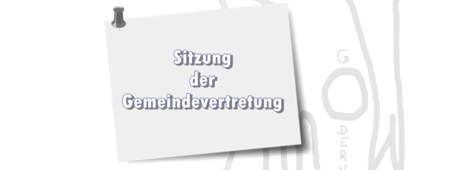 Sitzung der Gemeindevertretung