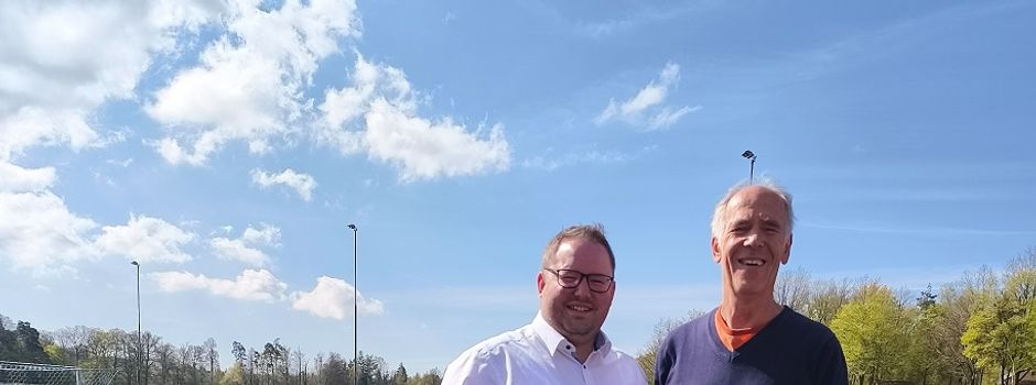 Neue LED-Flutlichtanlage beim TSV Grünberg eingeweiht