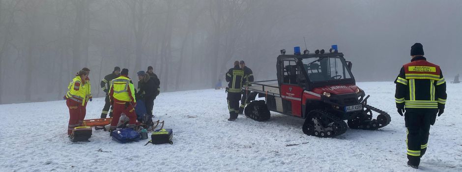 Wiesbadener Feuerwehr rettet Rodlerin