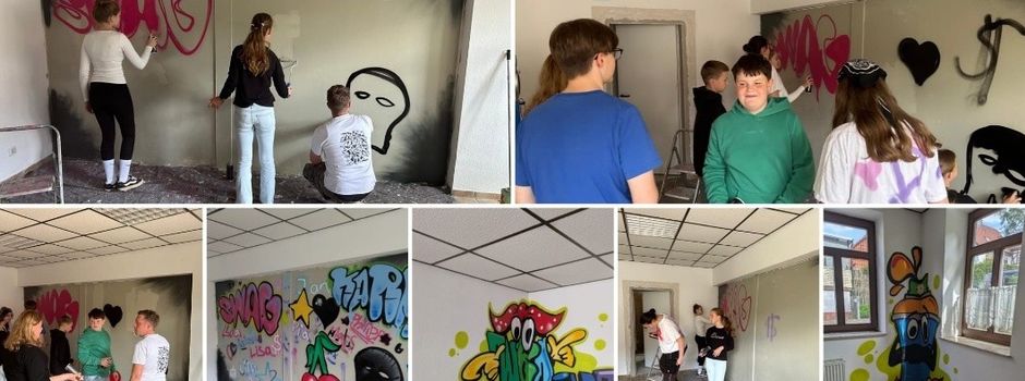 Abschluss des Graffiti Projektes im JUZ Weißenborn