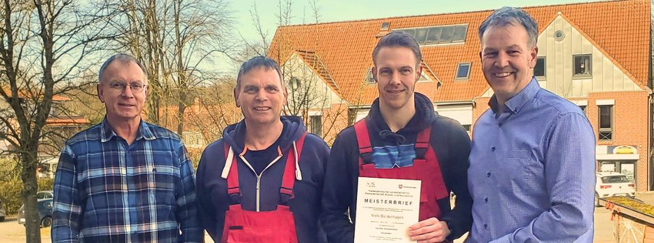 Herzlichen Glückwunsch! Niels Bardenhagen erhält Meisterbrief