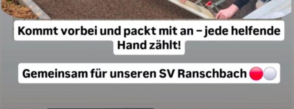 Arbeitseinsatz am Sportgelände