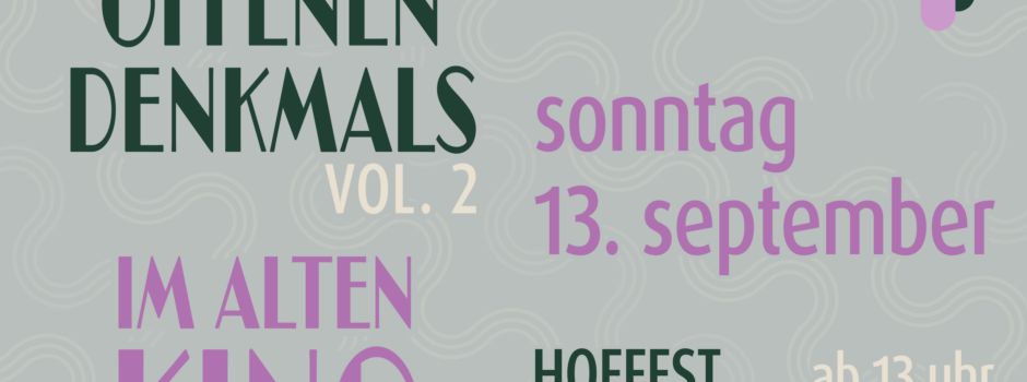 Tag des offenen Denkmals im alten Kino