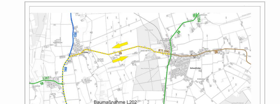 Instandsetzungsarbeiten im Zuge der L 202 im Bereich Sulingen – Vorwohlde
