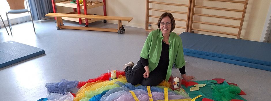 Ein Regenbogen zum Abschied: Brigitte Krebs nach 24 Jahren in der Kita Roßberg im Ruhestand