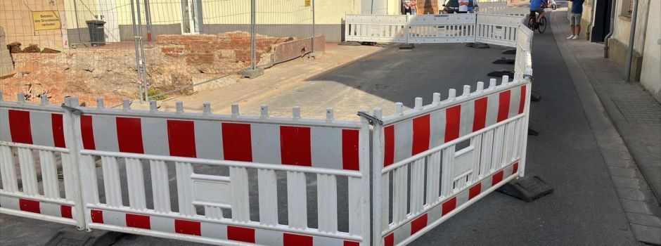 Vollgesperrt: Straße in Worms droht einzustürzen