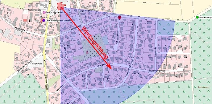 Folgen des Brandes im Embsen am 14.3.26