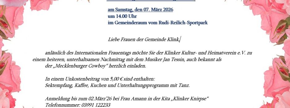 Einladung zur Frauentags Feier
