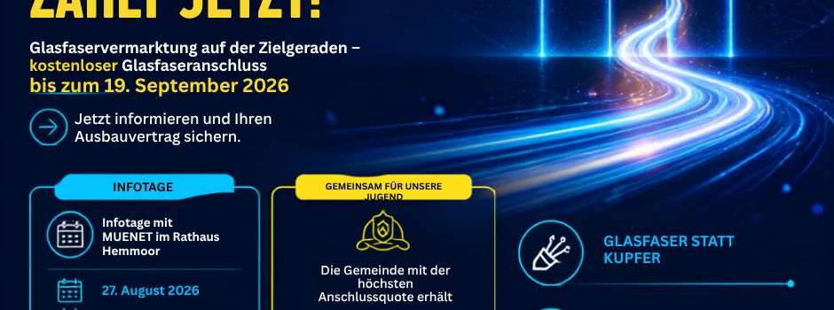 Jetzt Glasfaser sichern – Samtgemeinde Hemmoor macht sich fit für die digitale Zukunft!