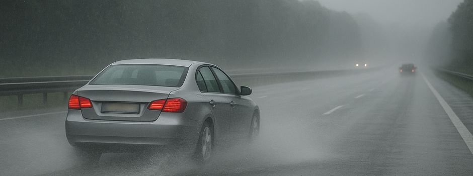 Aquaplaning-Unfall auf A6: 76-Jähriger verletzt