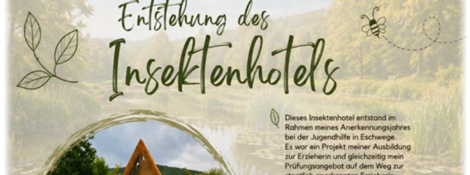 Neues Insektenhotel am Hesseneckteich in Rambach