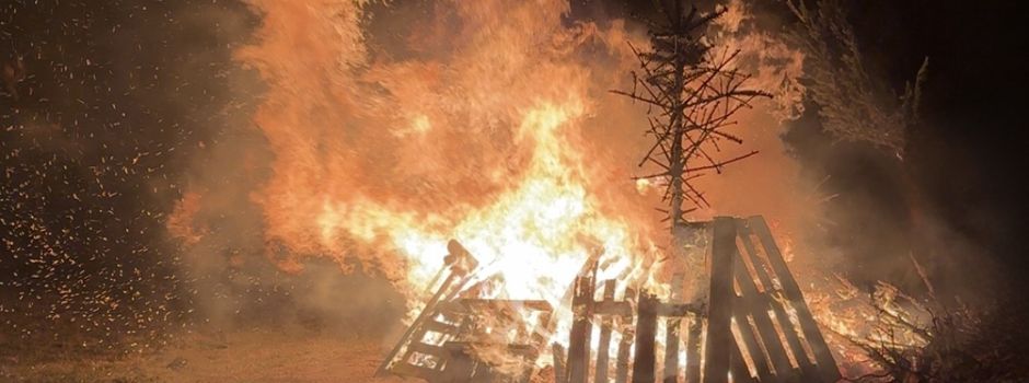Tannenbaumverbrennen bei der Feuerwehr Staven 🎄🚒