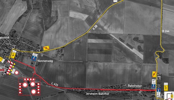 Straßensperrung Jerxheim-Bahnhof-Beierstedt L623 vom 08.09.-20.09.2026