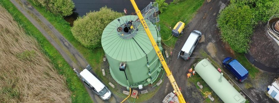 Faulturm leistet wichtigen Beitrag zur nachhaltigen Energieversorgung der Kläranlage Hachenburg