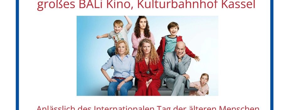 Komödie „Enkel für Anfänger“ im großen BALI-Kino (barrierefrei) im Kulturbahnhof Kassel. Der Eintritt ist frei.