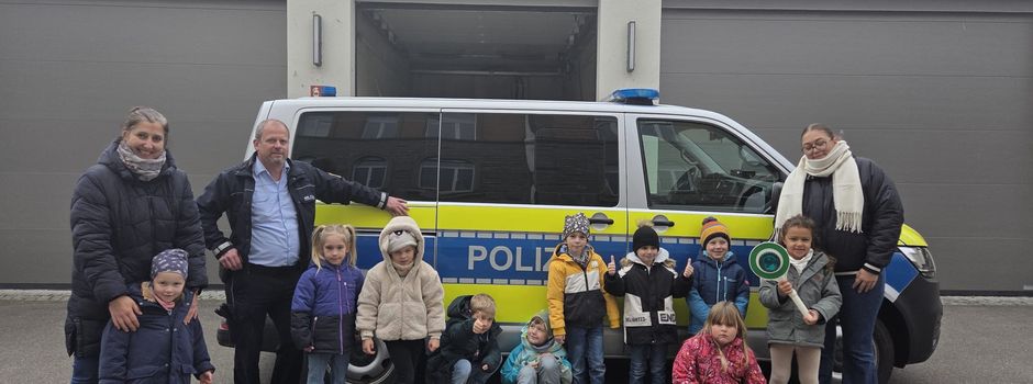 Ausflug der Wackelzahnkinder zur Polizei in Überlingen