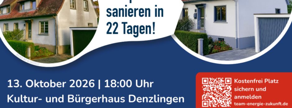 Info-Event des Landkreises "Sanierungssprint-Gebäudesanierung"