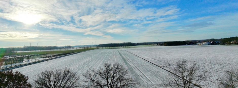 Wenn die Sonne den Winter küsst: Herzebrock-Clarholz von oben