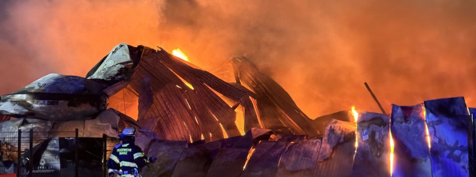 Lagerhalle in Mainz in Flammen: Neue Infos zum Brand in Hechtsheim