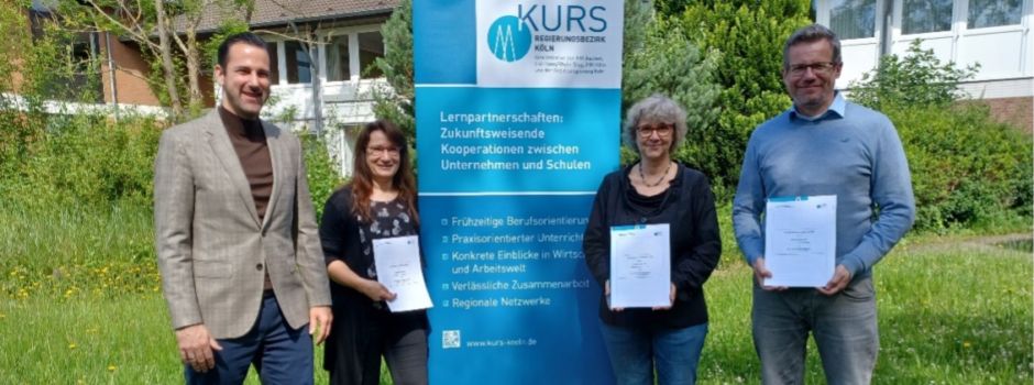 Neue KURS-Kooperationsvereinbarung der Gesamtschule Niederkassel mit REWE Schäfer