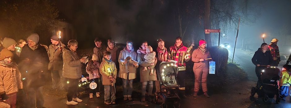 Leuchtende Kinderaugen beim Twedter Laternelaufen