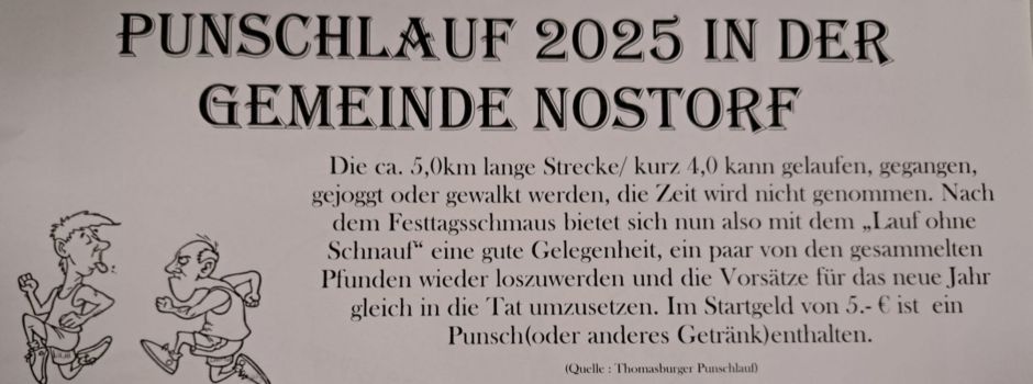 Punschlauf in der Gemeinde Nostorf