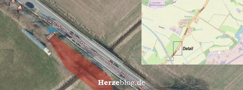Neubau der Geh- und Radwegbrücke an der L927 bei Herzebrock-Clarholz beginnt im Februar