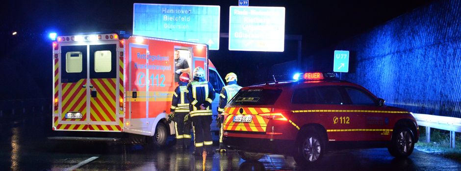 Schwerer Unfall nach heftigen Hagelschauer auf der A2 (Aquaplaning)