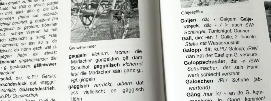 „Stänebächer platt“ Buchstabe G