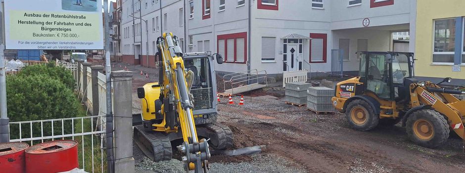 Rotenbühlstraße: Arbeiten zum Ausbau laufen auf Hochtouren