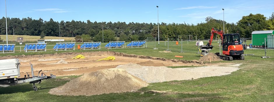Neuer Kunststoffplatz entsteht in Lüssow 