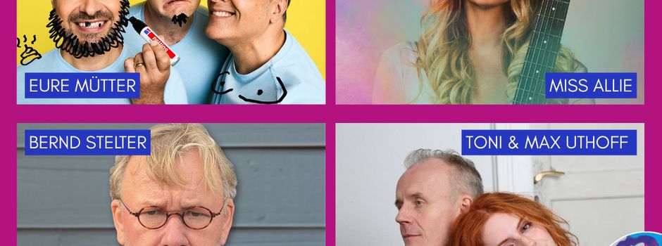 EURE MÜTTER, Miss Allie, Bernd Stelter und Toni & Max Uthoff: Vier Highlights 2026 in der Stadthalle Rheda-Wiedenbrück