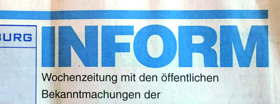 INFORM - Wochenzeitung verspätet sich!