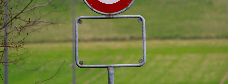 Verkehrszeichen entwendet
