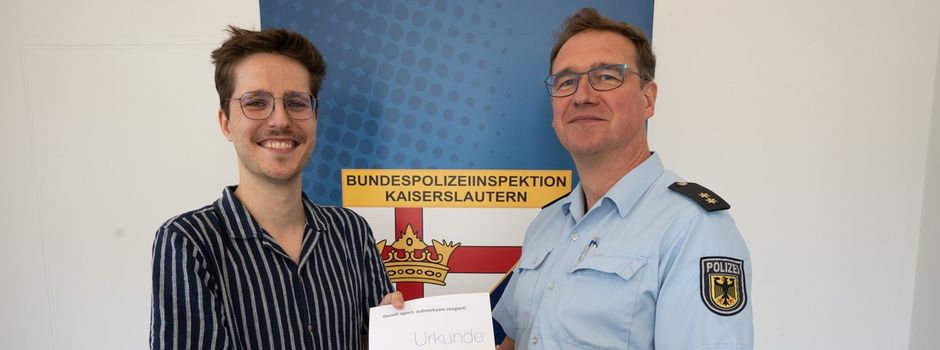 Bundespolizei ehrt Mainzer Lebensretter