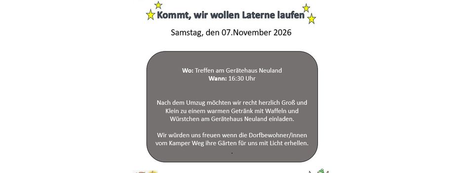 Laternelaufen in Engelschoff / Neuland